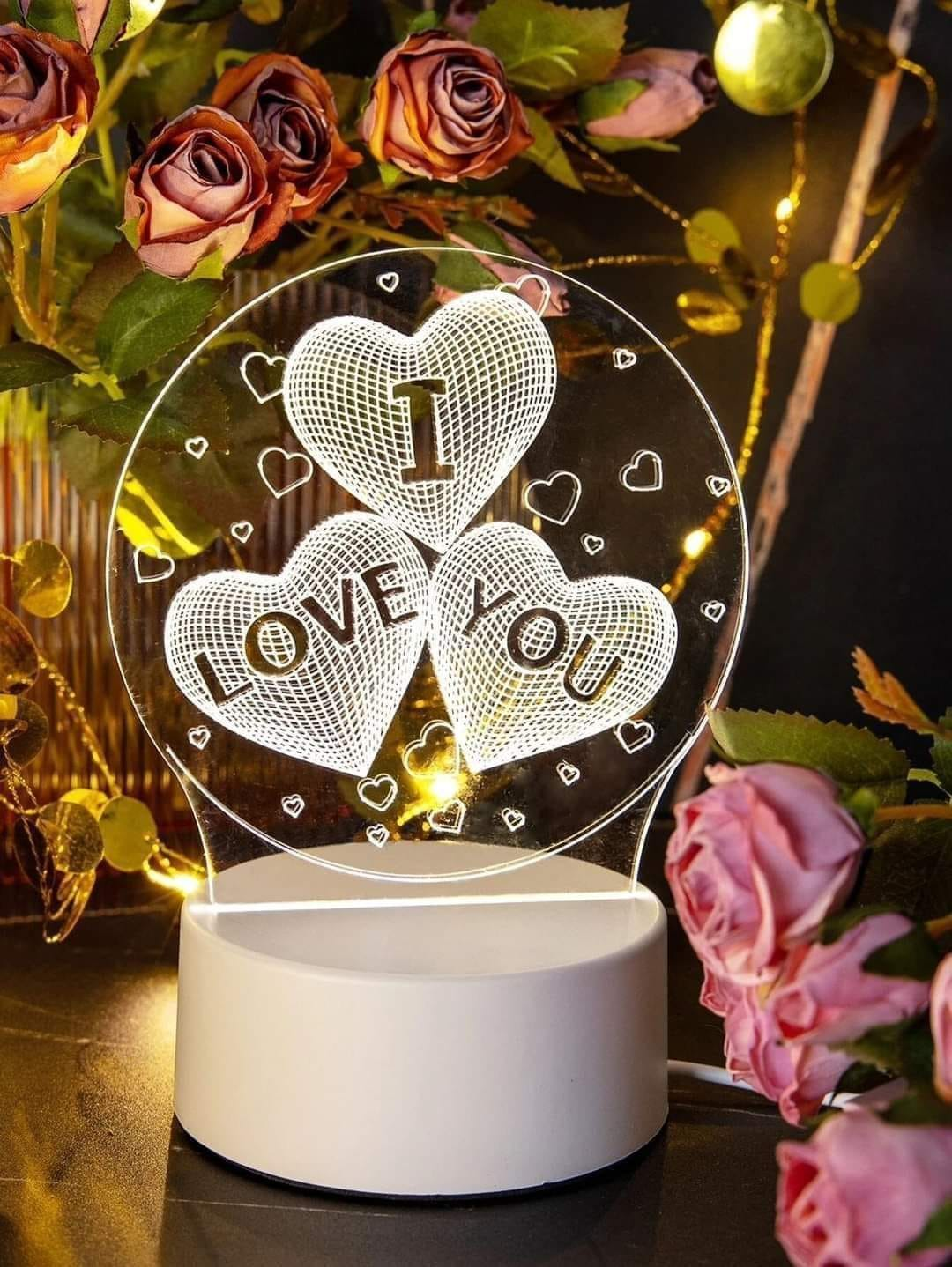 3D “I LOVE YOU” Message Table Lamp