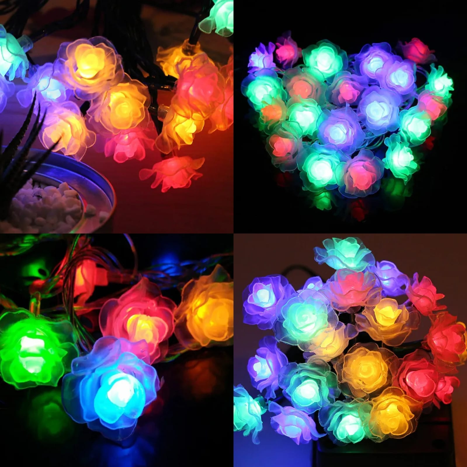 Rose Flower Fairy Lights – Multi color