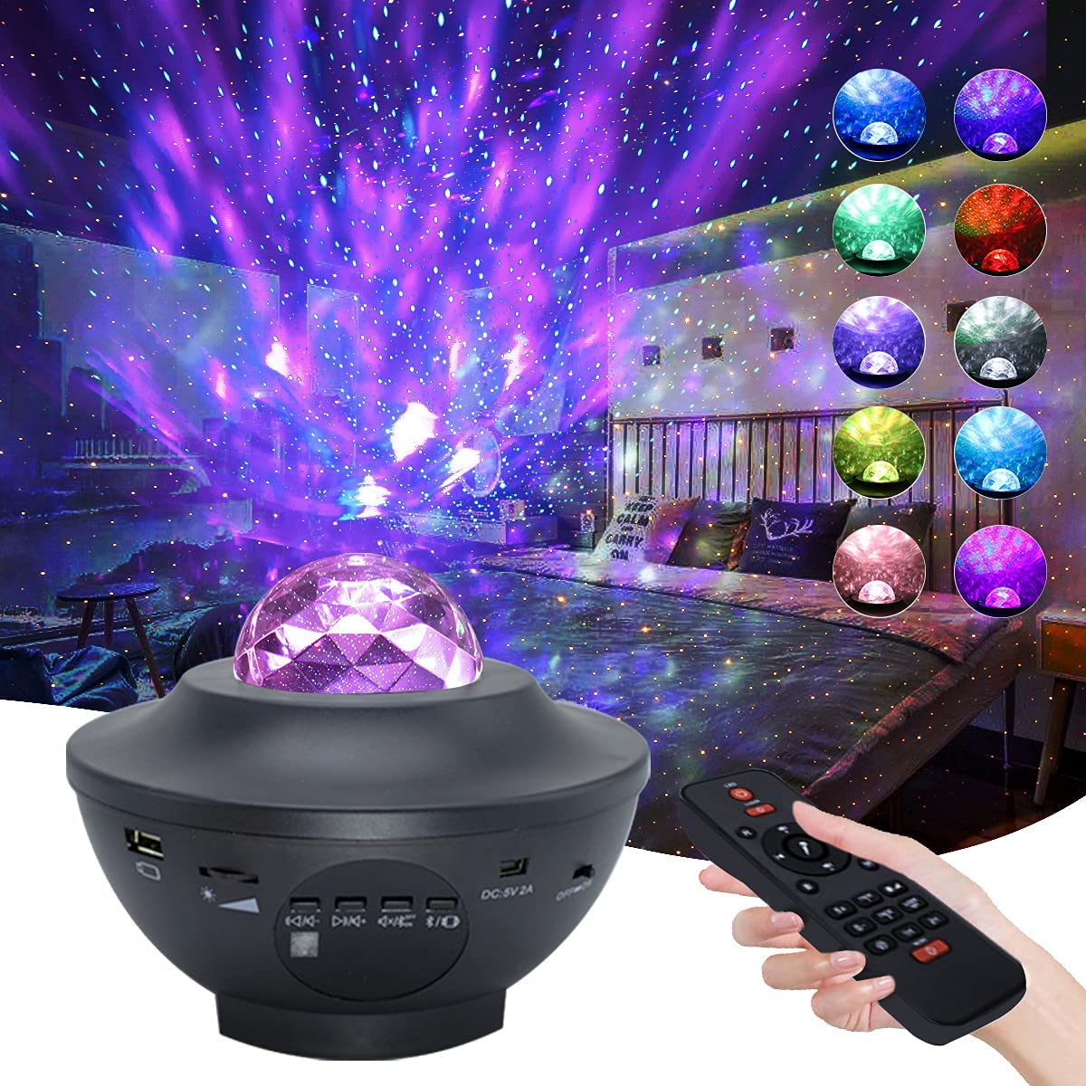 Galaxy Night Light with Bluetooth Music Speaker